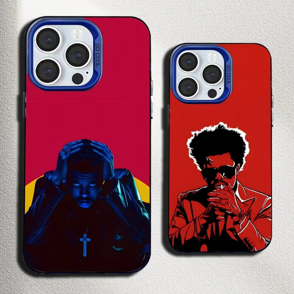 

The W-Weeknd XO Phone Case For iPhone 16,15,14,13,12,11,Mini,Pro,SE,MAX Blue Matte Silicone Cover