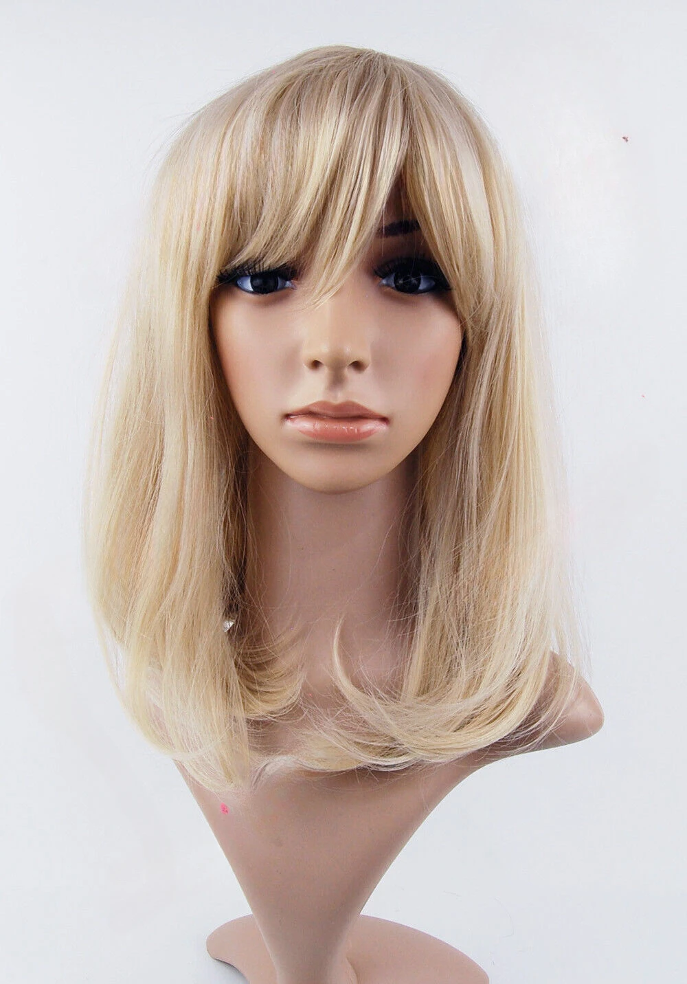 

Honey Blonde Mid Length Sythetic Wig