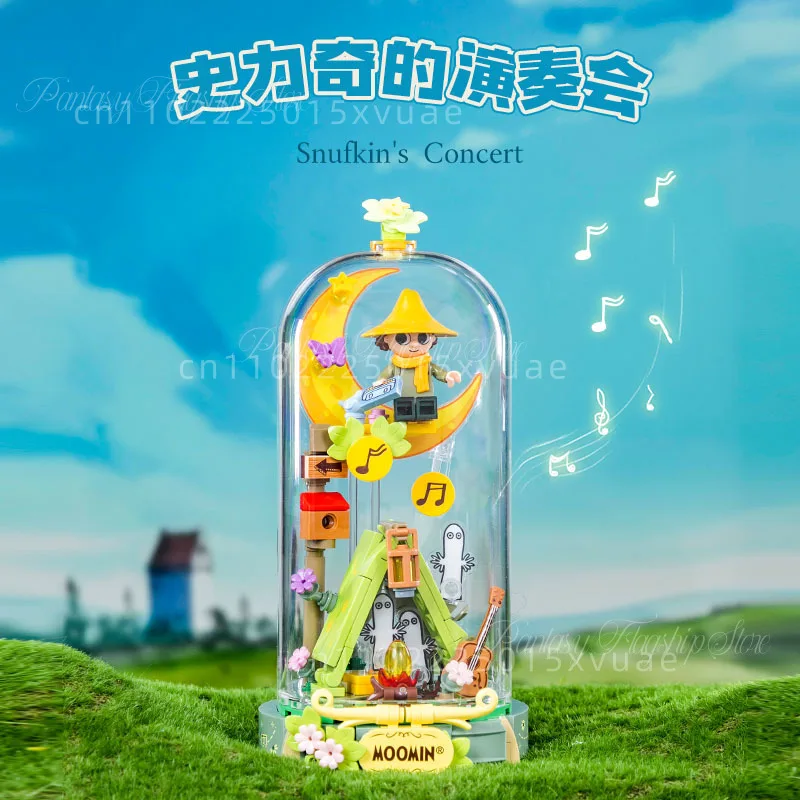 

Строительные блоки Pantasy Moomin, серия Wonderland, Snufkin Little My Street, сцена, сборка моделей, коллекция игрушек, Рождественский подарок