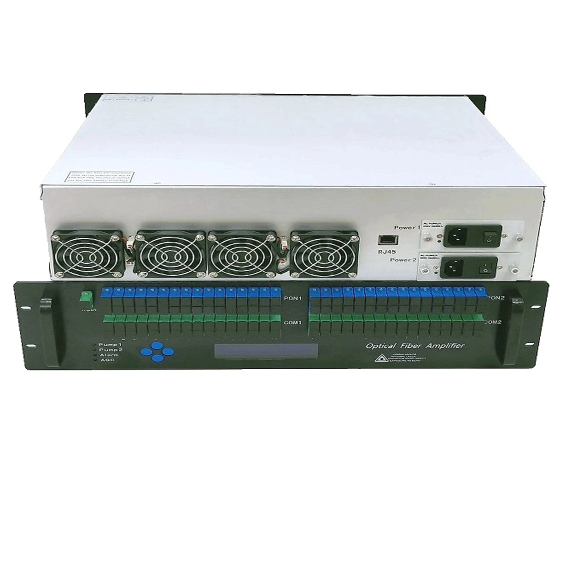 64*21DB+WDM 1550nm fiber amplifier 3U chassis high power Er/Yb doped fiber amplifier catv+IPTV+network