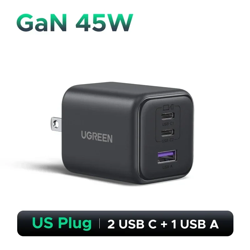 UGREEN 45W/30W/25W/20W GaN-lader PD3.0 PPS QC3.0 USB-C snellader voor Samsung S26 iPhone 17 16 15 Pro Max iPad Xiaomi tablet