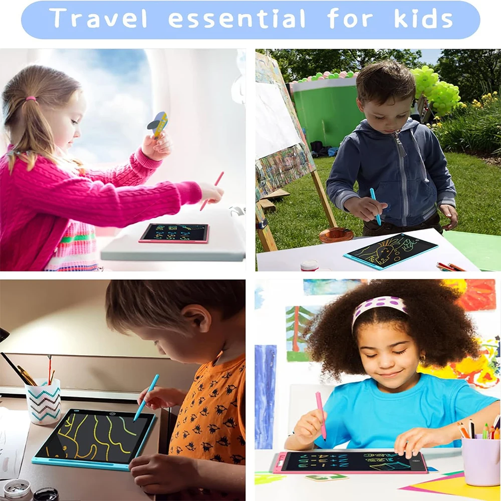 LCD Writing Tablet for Kids Drawing Toddler Toys Doodle Board  Pad Drawing Boys Girls Gift Trip Travel Essentials Learning Games