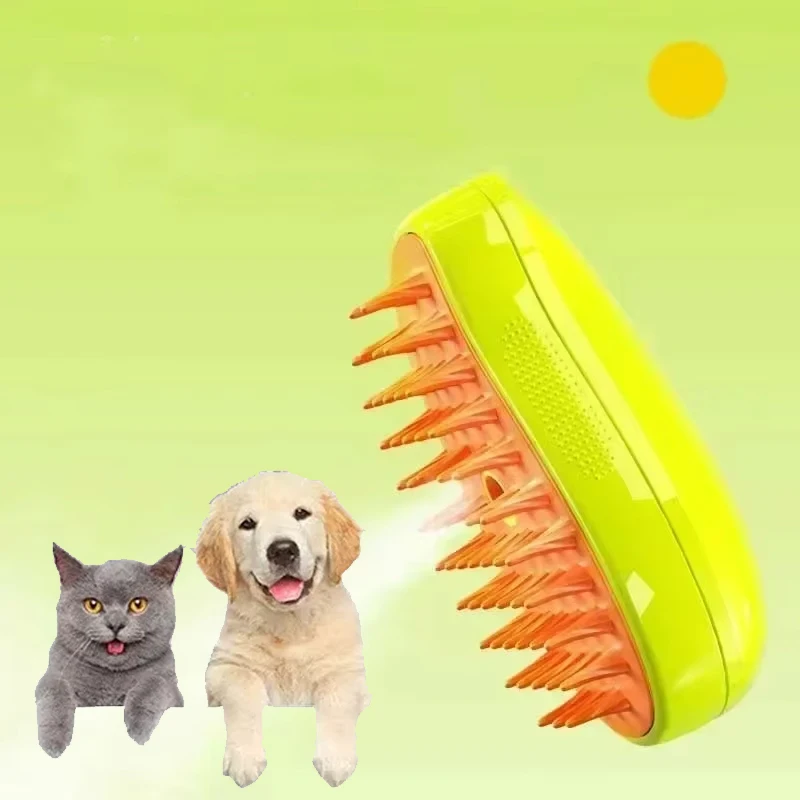 Cat Dog Sprays Massage Combs Steamy Brush Steam Brush Electric Sprayer for Massage Pet Grooming tool Shedding 3 in 1 Electric