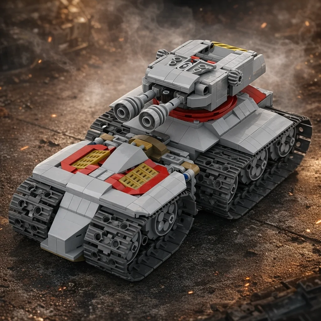 

Модель военного танка MOC, строительные блоки для самостоятельной сборки, бронированная машина, совместима с конструкторами, креативная игрушка для взрослых и детей