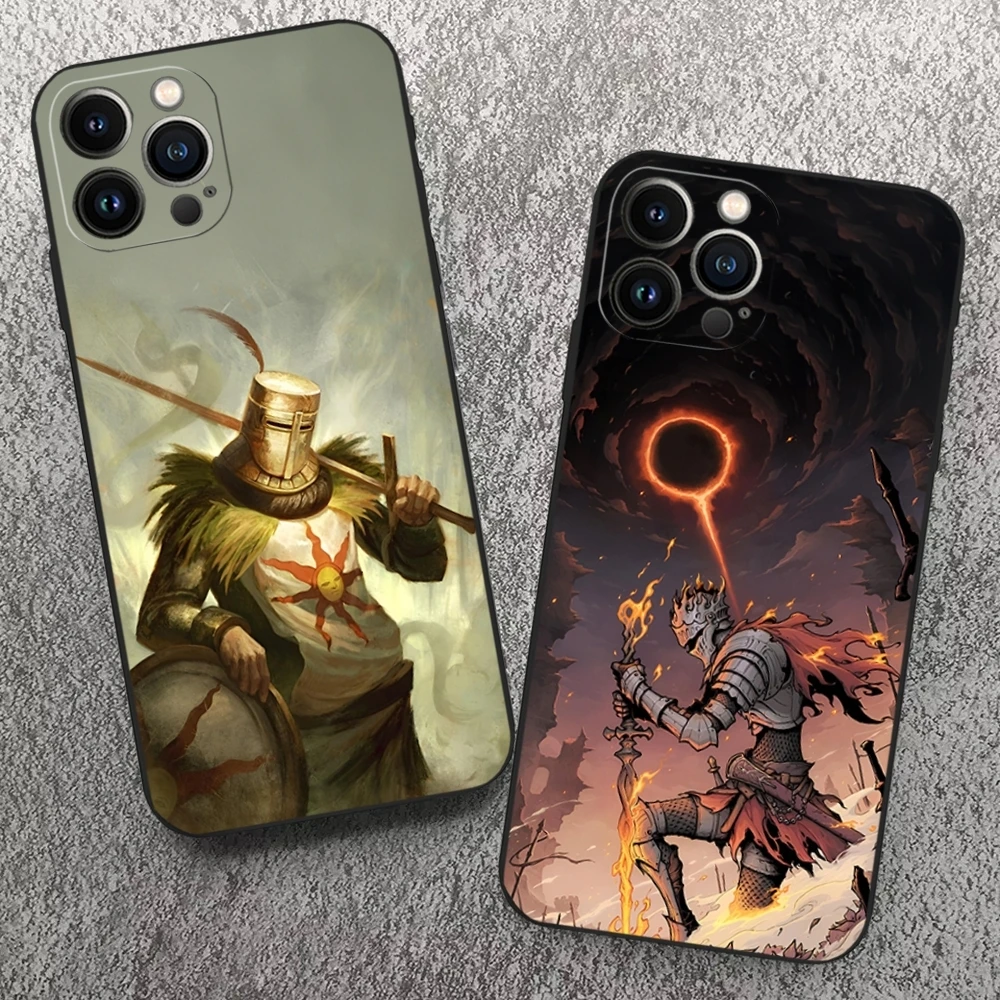 

Dark Souls Phone Case For Iphone 16 15 14 13 12 11 Pro Max Xr X Xs Mini 8 Plus SE 2022 Black Soft Silicone Cover