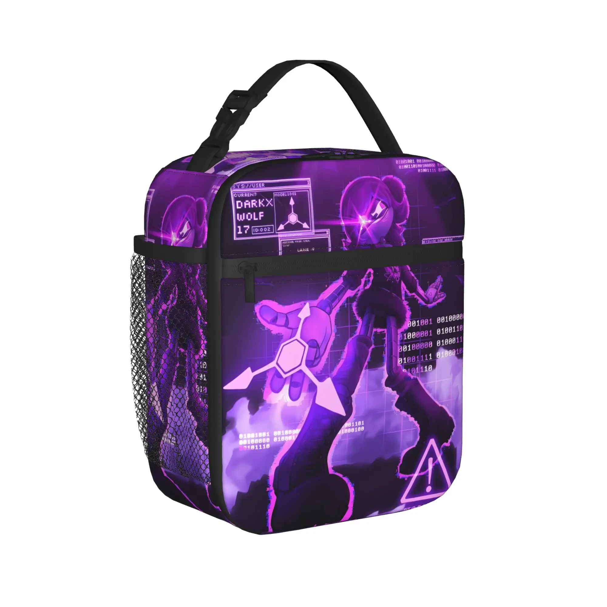 Drone Character Grid Panel Lunch Bag Lunch Box For Child Travel Portable Insulated Cooler Bag Oxford Print Thermal Lunch Bags