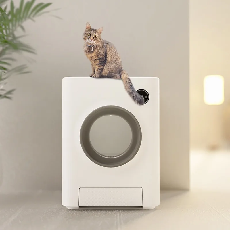 Fully Enclosed Automatic Self-Cleaning Cat Litter Box Electric Poop Scooping Cat Toilet 110V Household Pet Supplies