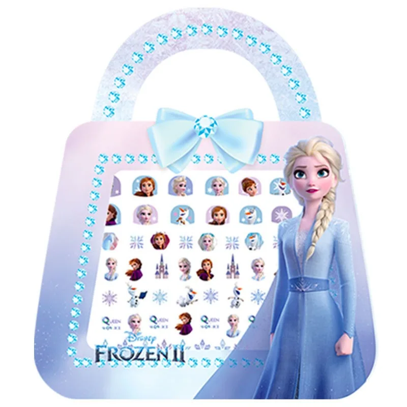 New Disney Frozen Princess Elsa Snow White Belle anime cartoon cute non-toxic and odorless girls and children nail stickers