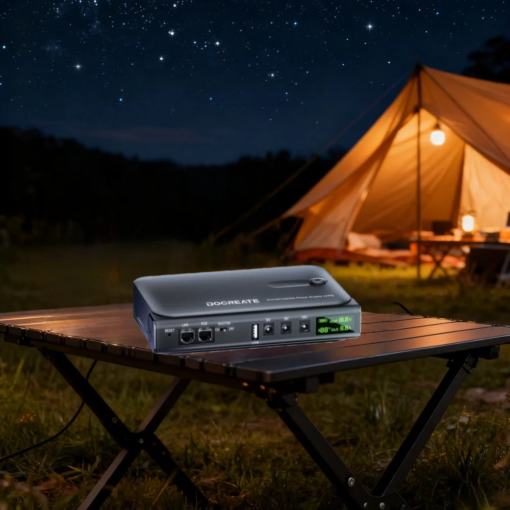 

Mini UPS Battery Backup Uninterruptible Power Supply 36W Portable For Router With Overheating Protection Multi Voltage Output