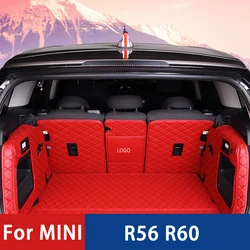 Car Trunk Mat For BMW Mini Cooper R56 R60 COUNTRYMAN Leather Bottom Boot Carpet Interior Accessories Cargo Liner 2007 - 2015 Red