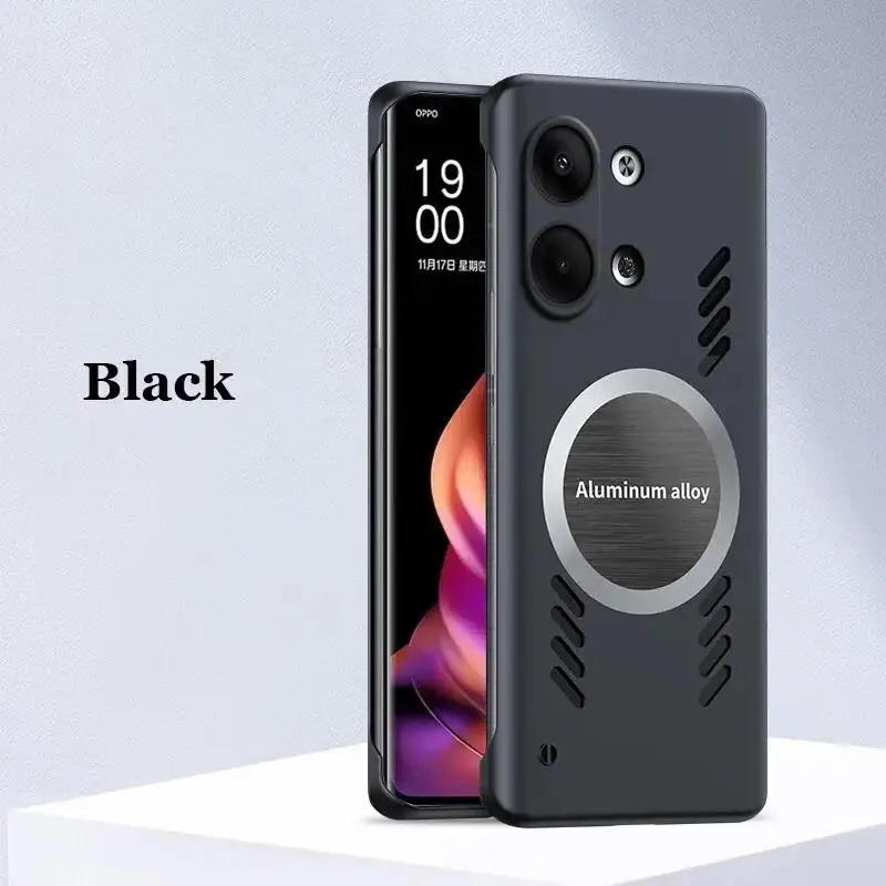 Luxuriöse Graphen-Wärmeableitung, magnetische Handyhülle für OPPO Find X5 X6 X7 X8 Ultra X9 Reno 6 8 13 14 Pro, rahmenlose Abdeckung