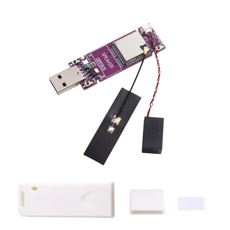 ABUO-USB Wifi Internet Radio Player ESP32S3 USB Dongle Radio Player Integrated Micro-Speaker With Shell Plug And Play