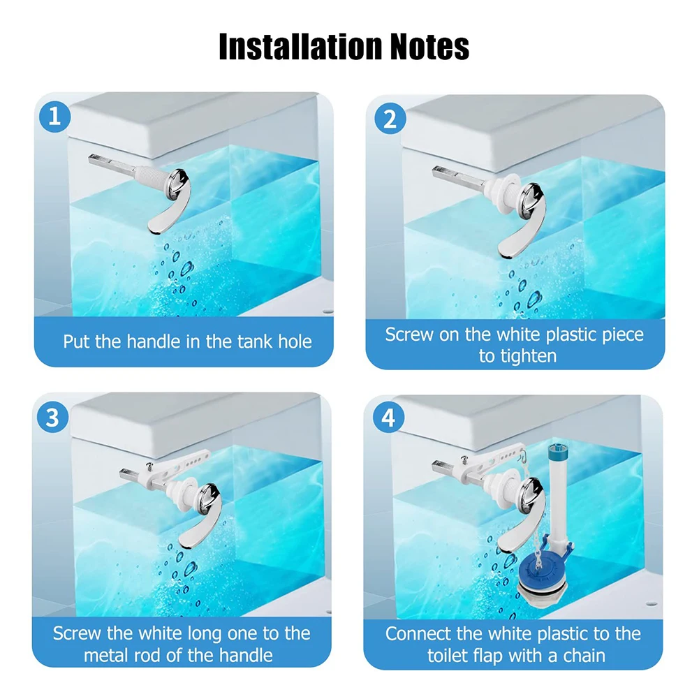 

Flush Tank Cistern WC Cistern Handle Indoors Toilet 1PC Accessories Metal Replacement Zinc Alloy For Plated Toilet