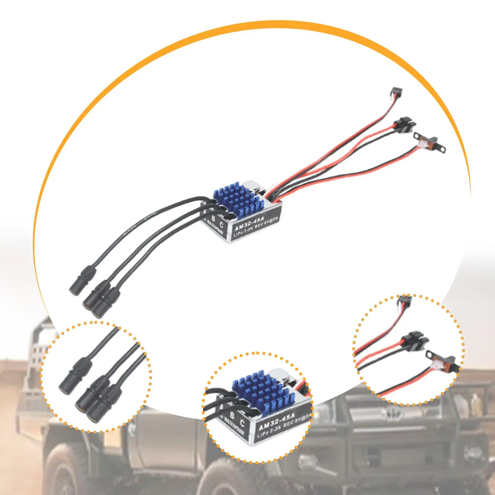 45A ブラシレス ESC 交換用ブラシレスモーター スペアパーツ MN82 MN168 1/12用