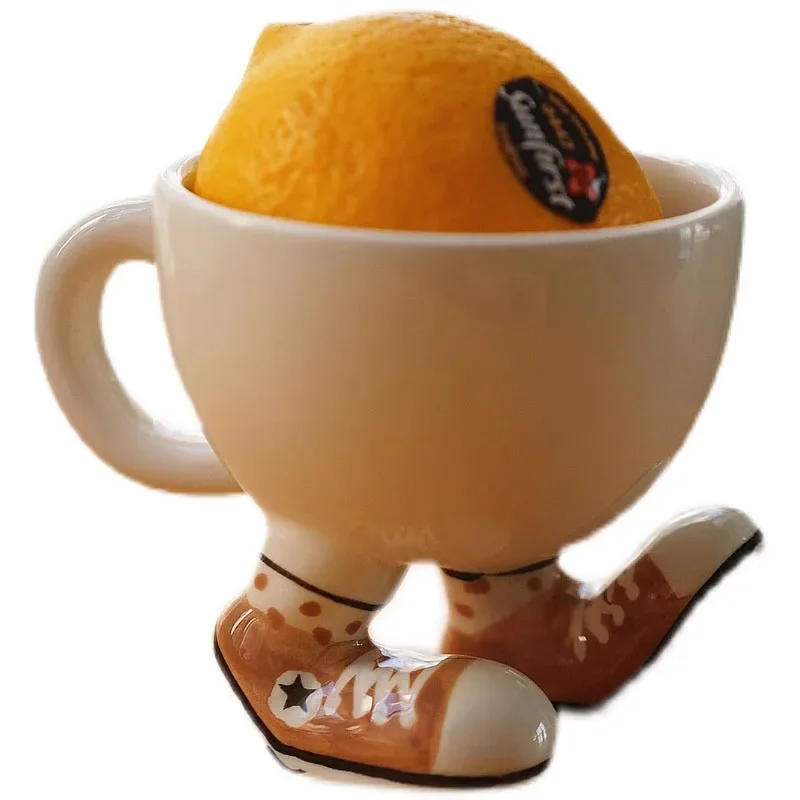 Creative Sneakers Feet Ceramic Coffee Mug Ornaments Living Room Kitchen Tea Cup Egg Cup Cartoon Funny Storage Ornaments Crafts