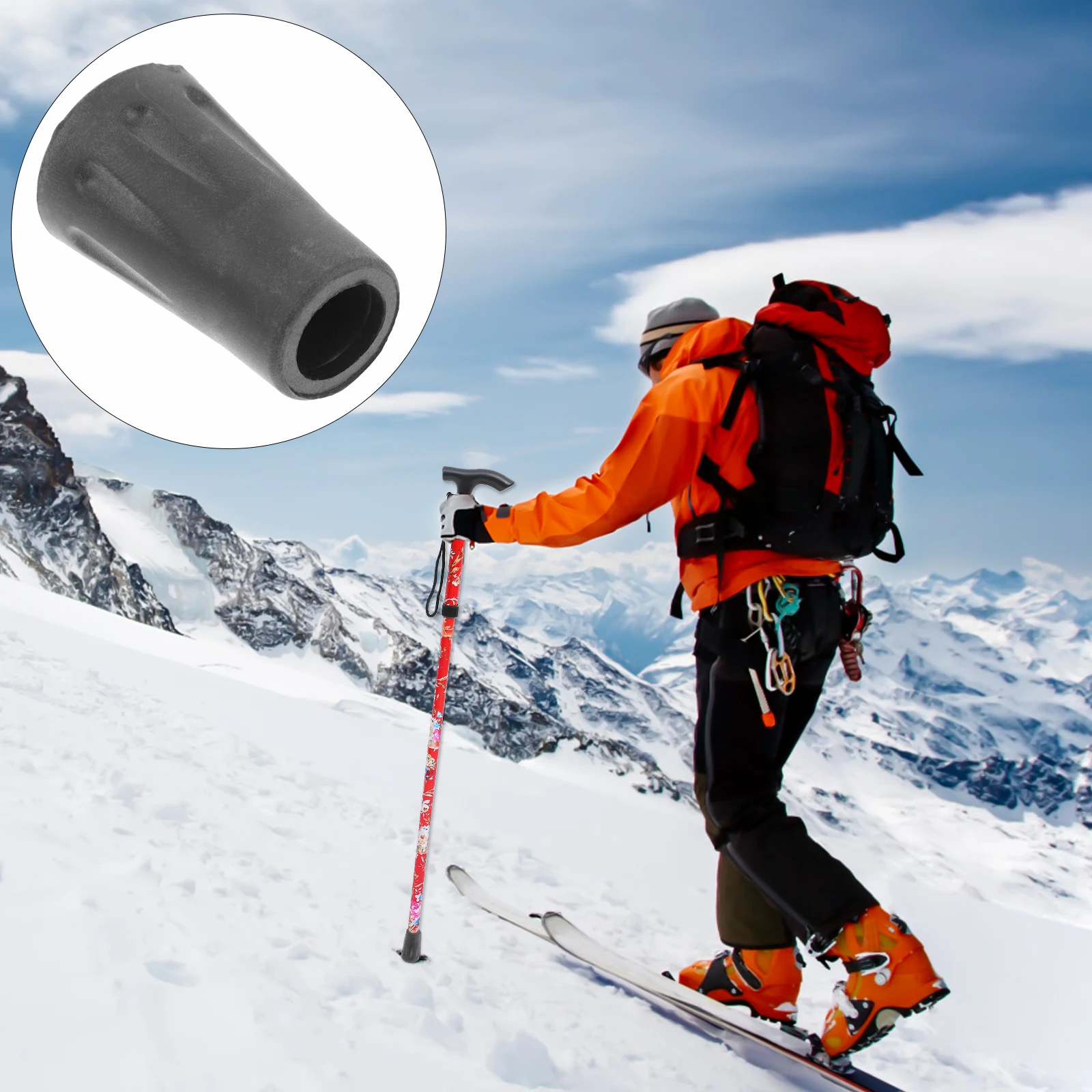 

20pcs Trekking Tips Rubber Covers Protective Caps Trekking Poles Accessories for Hiking Walking Poles Camping Accessories H