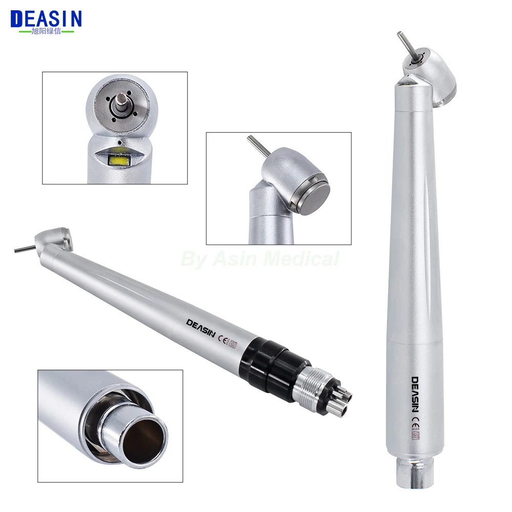 Dental 45 degree LED E-generator LED Quick Coupler single Way Spray Standard Clean Head System Push button Chuck