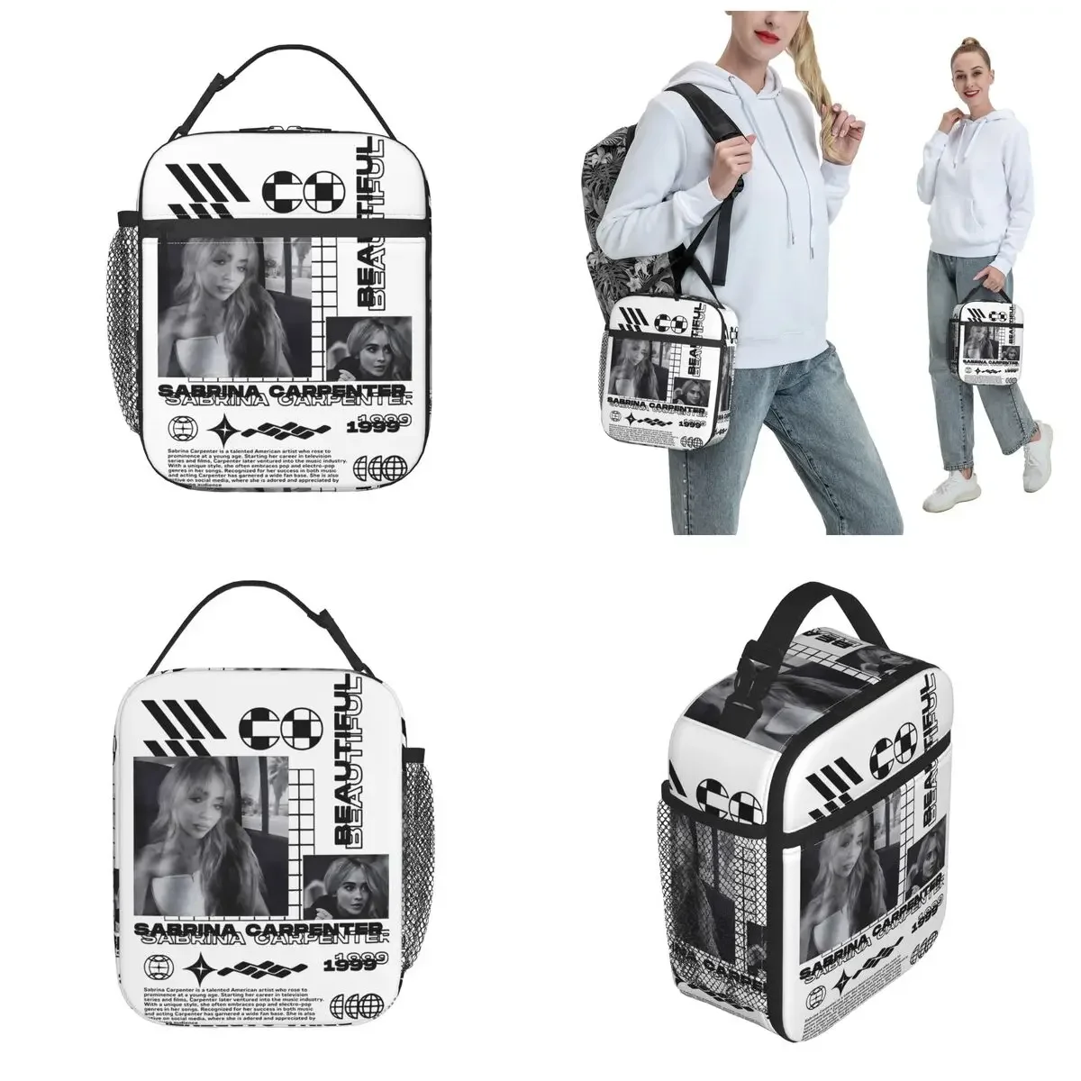 Carpenter Singer Espresso Insulated Lunch Bag Coachella 2024 Storage Food Box Portable Thermal Cooler Bento Box Travel