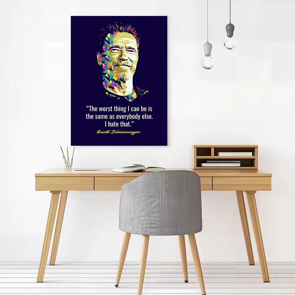 Arnold Quotes Canvas Poster Wall Art Customizable High Quality Printed Picture for Modern Home Decoration Ornaments Wand Deko