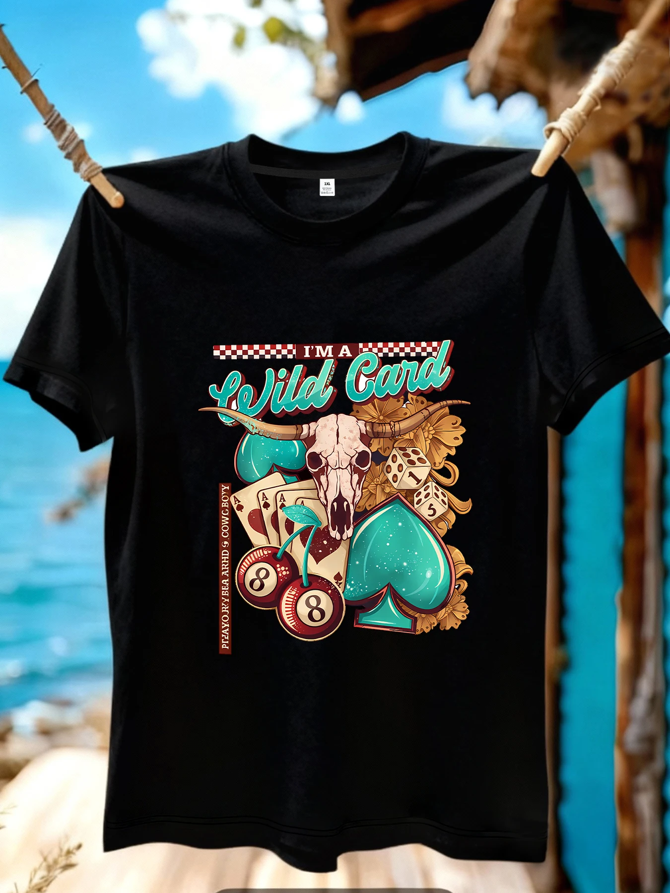 

【JYDX1159】Mirror card printing plus size women's T-shirt summer casual street fashion women's Joker short sleeve T-shirt