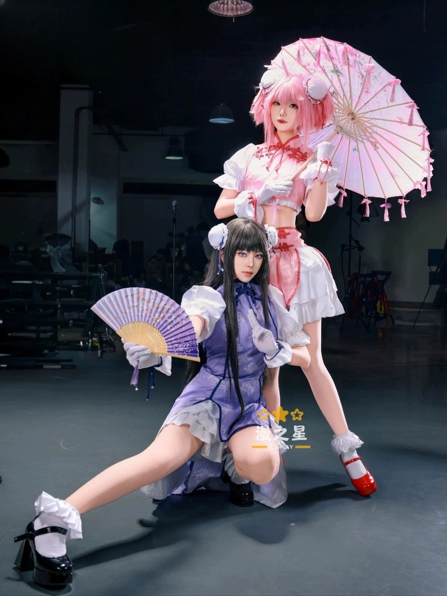 

Puella Magi Madoka Magica Homura Akemi Madoka Kaname Cheongsam Cosplay Costume Anime Full Set Halloween Carnival Clothes AniMuse