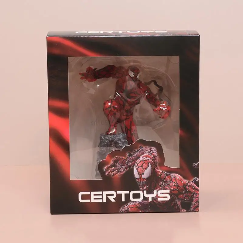 Spiderman Venom Carnage Action Figure 12cm Red Venom Statue Model Scene Graph Decorate Toys Collectible Gift for Children Friend