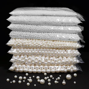 10-1000pcs White ABS Imitation Pearls Without Hole Multi-size Loose Pearl Beads for Jewelry DIY Bracelet Necklace Accessories 10 best sales white pearl - №10