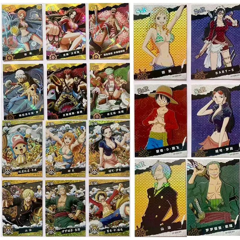 

Anime One Piece Sanji Nico-Robin Ur Cr Ssr Card Game Collection Rare Cards Children's Toys Boys Surprise Birthday Gifts