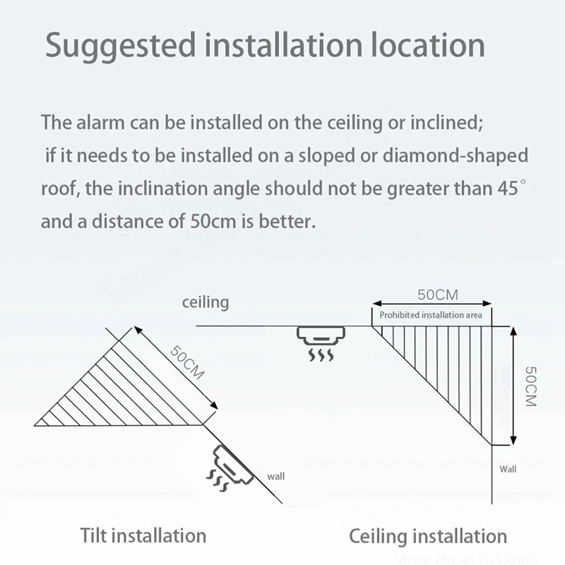 Detektor asap Tuya nirkabel 2-In-1, dengan Alarm api asap kelembaban suhu untuk sistem Alarm koneksi rumah tahan lama