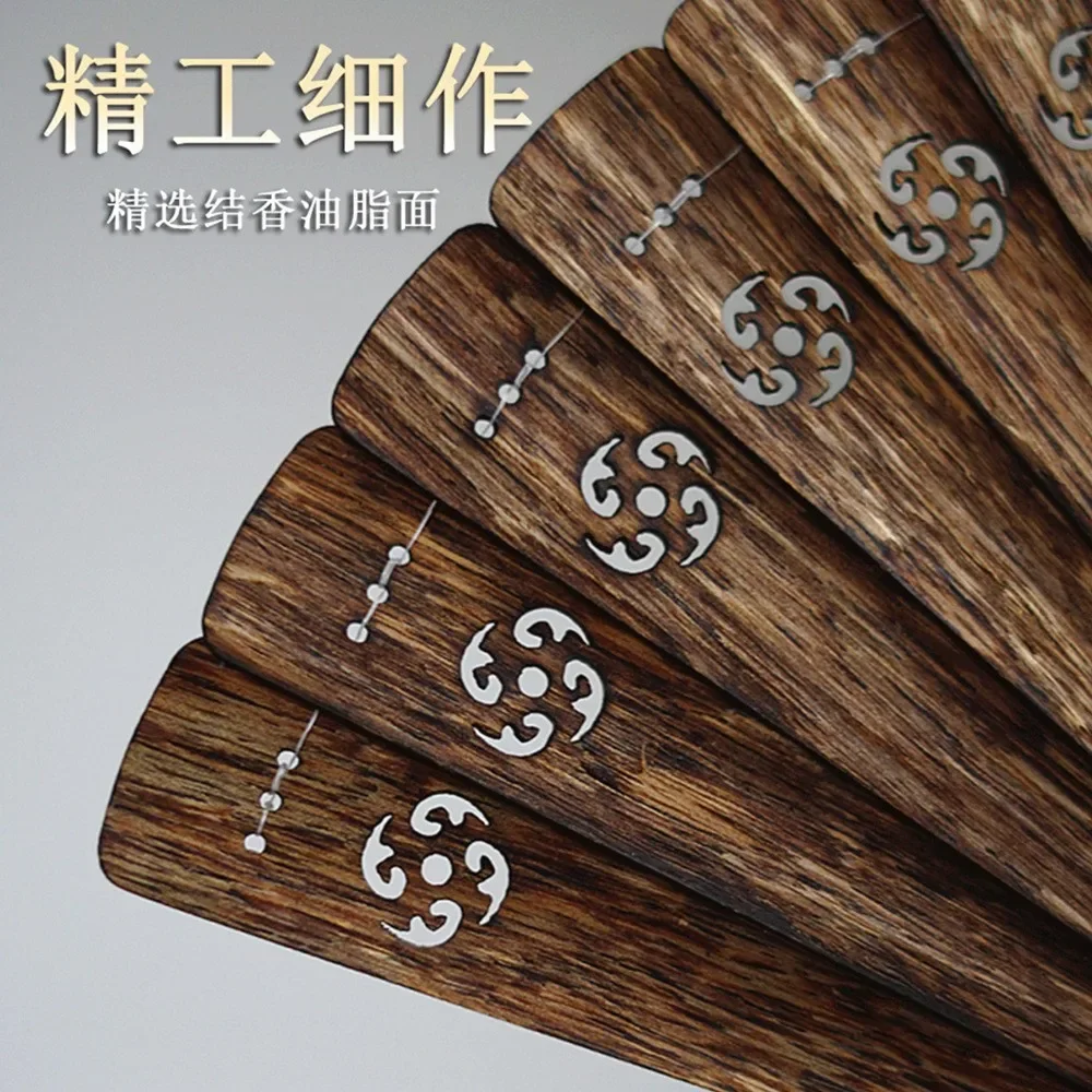 7.15-c13  agarwood fan carving hollow agarwood handicraft ornament antique shooting props handheld solid wood fan