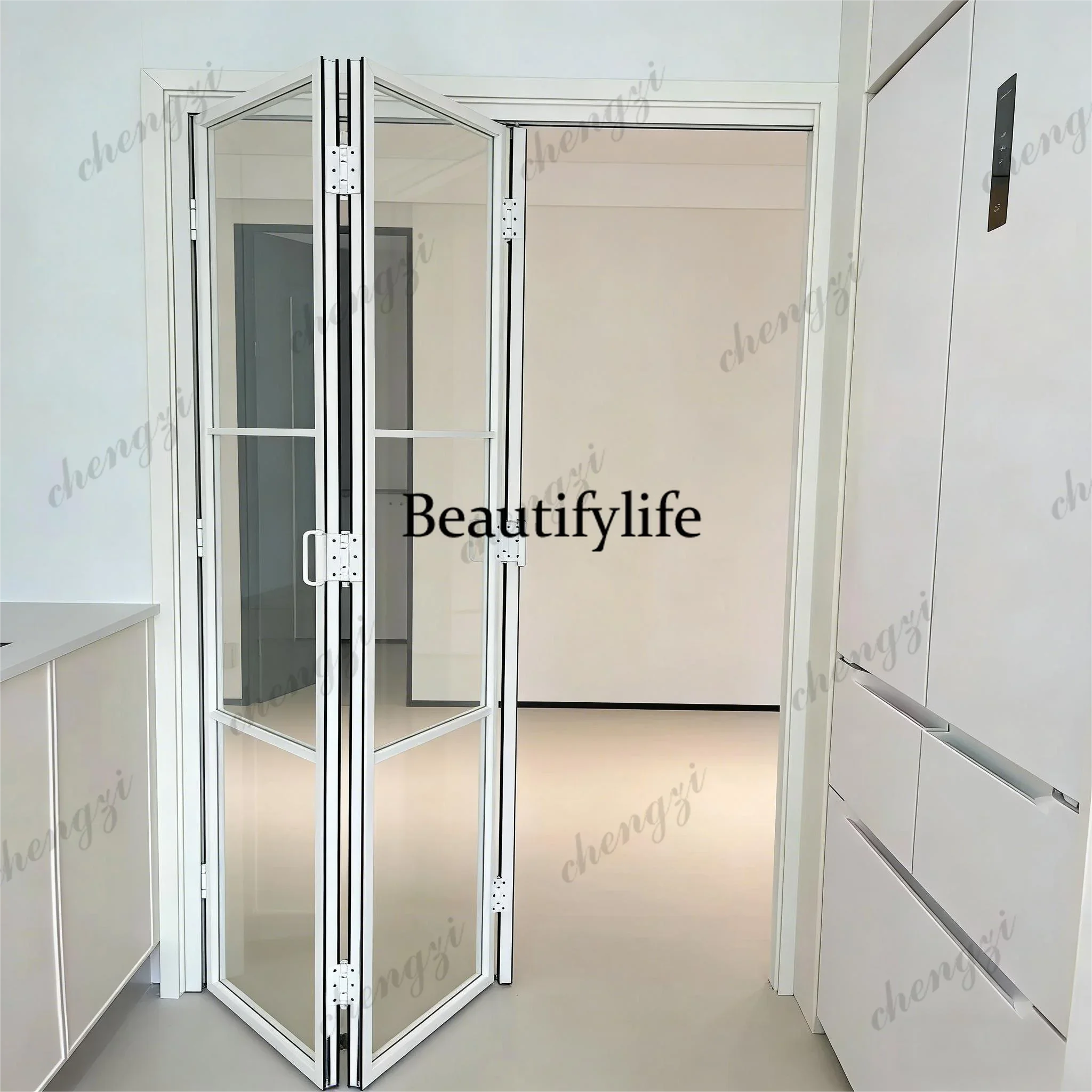 Y136 Z183 Customization 2025 New Style Outdoor Aluminium Bi Fold Patio Doors Soundproof Folding Glass Accordion Doors