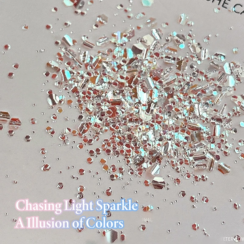 【Peace】1Box Mini Sparkling Nail Glitter Sparkling Nail Decoration Nail Salon Design Accessories DIY Nail Art Design