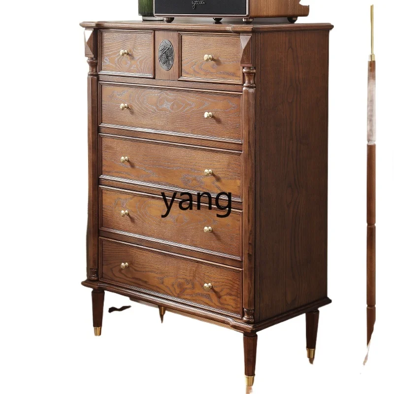 

Yjq Simple Sideboard Storage Rack Triangle American Solid Wood Corner Side Cabinet Guest Restaurant