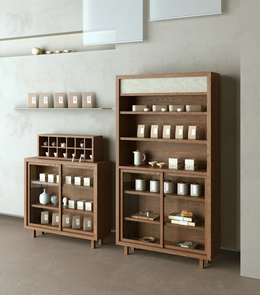 Tea Room House Simple Duobao Pavilion Display Cabinet Ceramic Ornament Cabinet Set Shelf