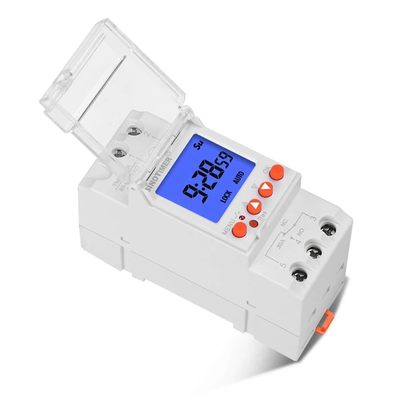 SINOTIMER TM928SBKL Second Control Large Screen Display Replaceable Timer Switch Backlight-85-265V 30A