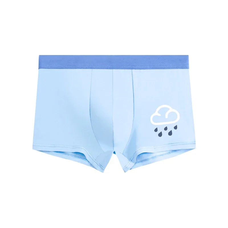 

Подростковые хлопковые трусы-боксеры для мальчиков, спортивные шорты для развития, антибактериальные, дышащие, с плоским краем