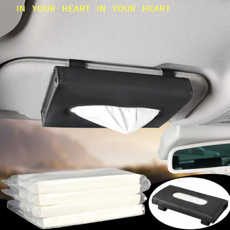 Paquete de 5 paquetes de pañuelos para coche con 30 pañuelos en cada paquete para caja de pañuelos de coche, recambio de papel para uso en vehículos, hogar y baño