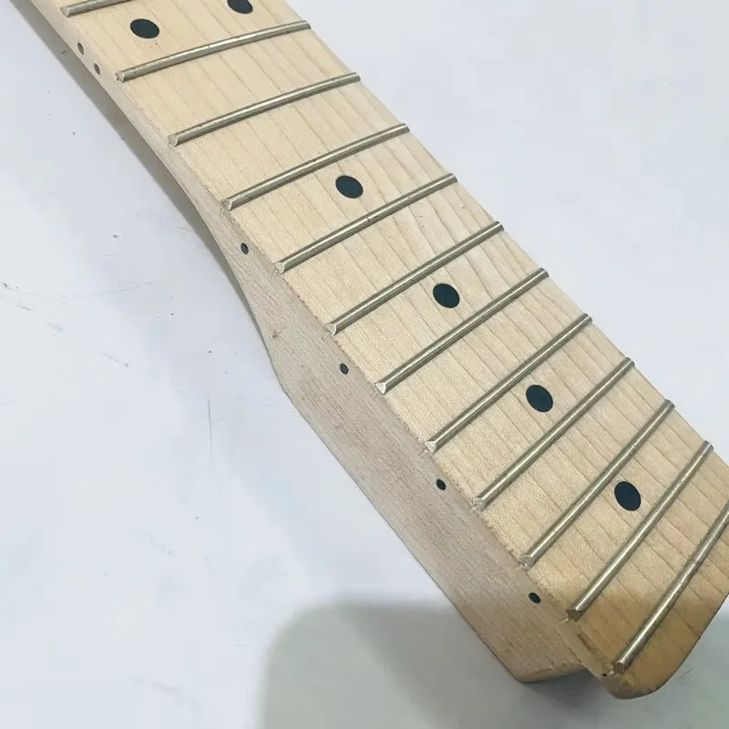 MN078 Genuine Traveler Electric Guitar Semi Finishing Guitar Neck ST Tremolo Model 22 Frets Natural Maple Authorised for DIY