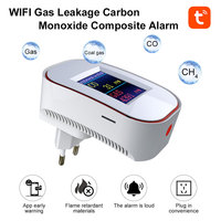Tuya Smart Life WiFi Gas Detector Home LPG Natural Gas CH4 Leak Alarm LED Display Leakage Sensor Smart Life APP Control Alarm