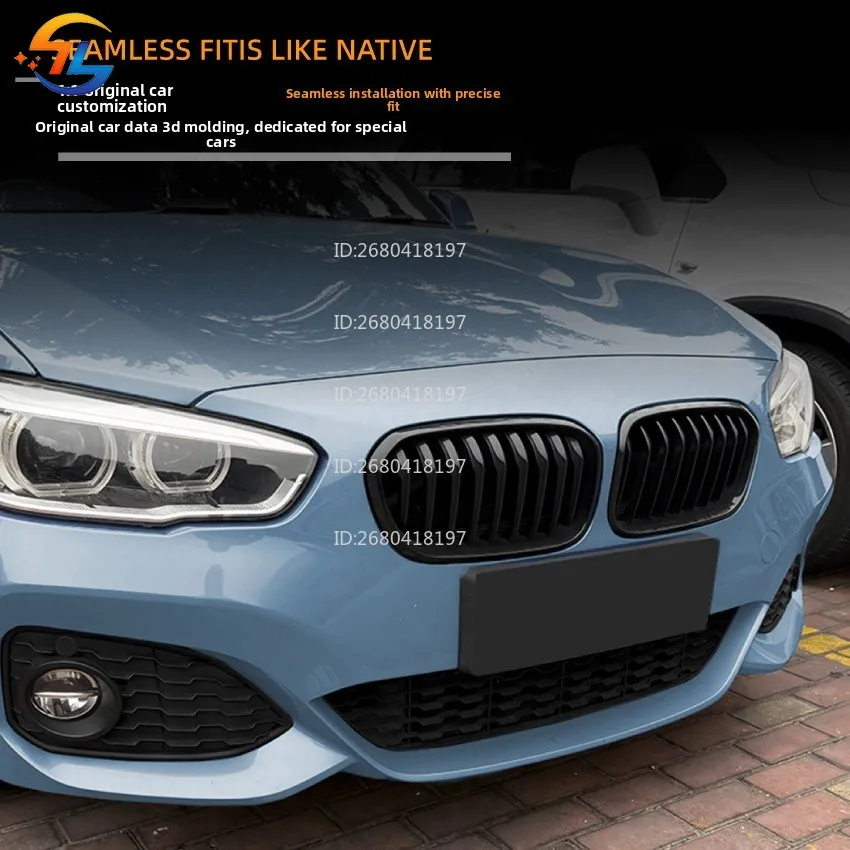 For BMW 1 Series Bmw F20 F21 LCI 2015-2019 Single Line Double Line Vertical Bar Middle Net Grille Modification