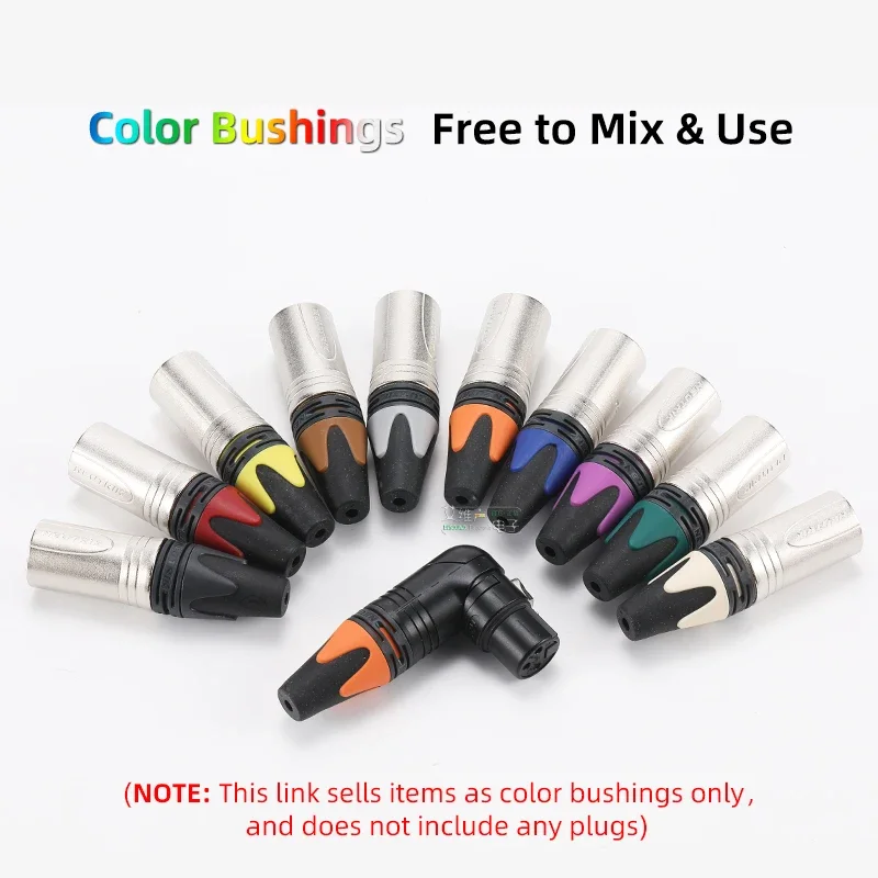 

XLR Cable Connectors Plug Multicolored Bushings BXX_* For Theater LED Audio Equipment Color Coding Accessories