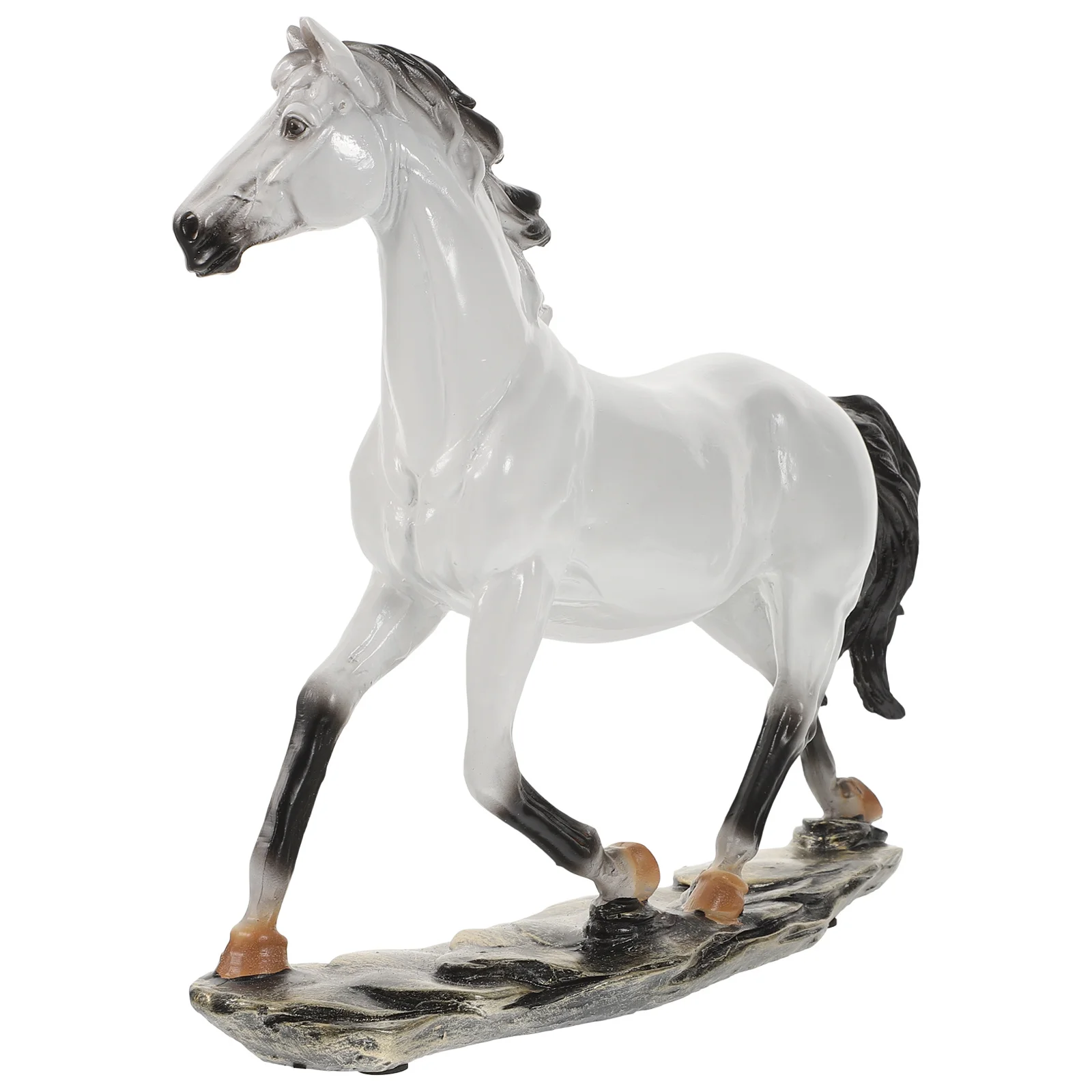 

1Pcs Resin Horse Sculpture Running Horse Decoration Desktop Ornament Business Gift Vivid Home Feng Shui Statue