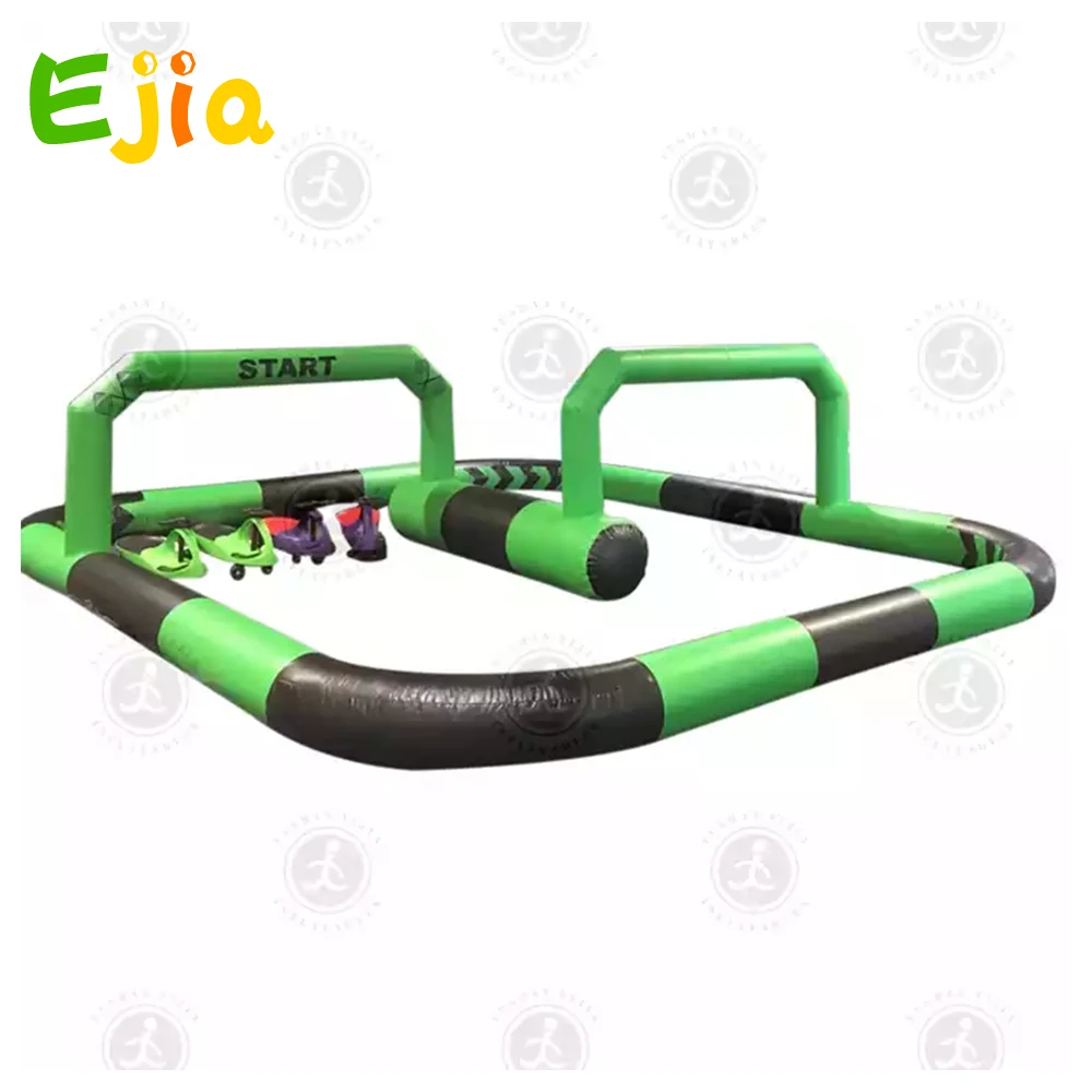 Pista de carreras de coches Didi inflable comercial, juego deportivo, pista de carreras de aire para entretenimiento, juguetes para niños, diversión interior y exterior, 8x4x2m