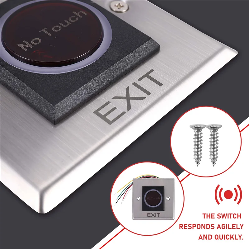 

Infrared Sensor Switch No Contact Contactless Switches Door Release Exit Button With LED Indication