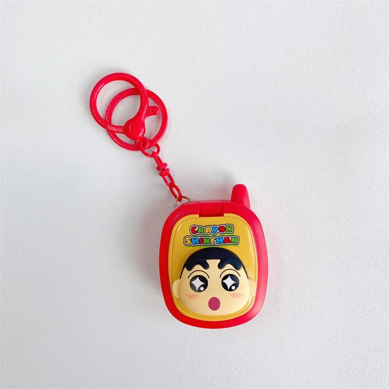 New Crayon Shin-chan anime peripheral cartoon cute game console keychain schoolbag backpack high-value pendant gift wholesale view 2