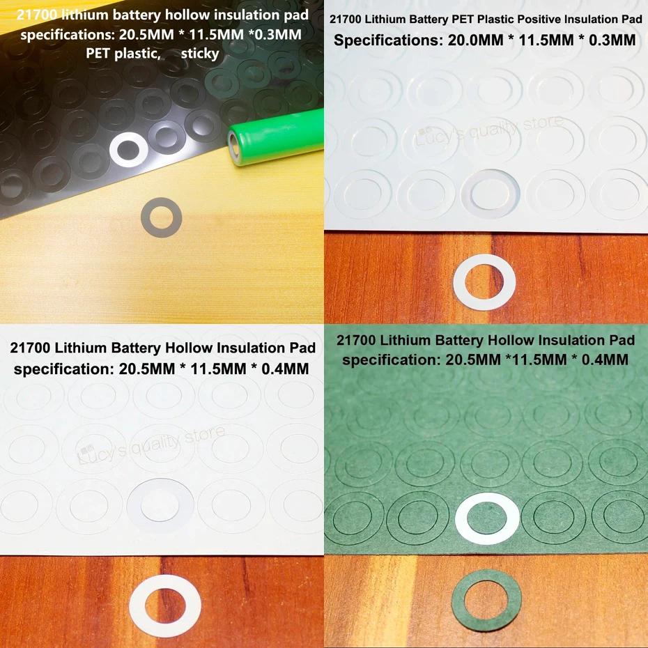 100pcs/lot 21700 lithium battery positive and negative pole insulation pad, barley paper circle, paper surface gasket
