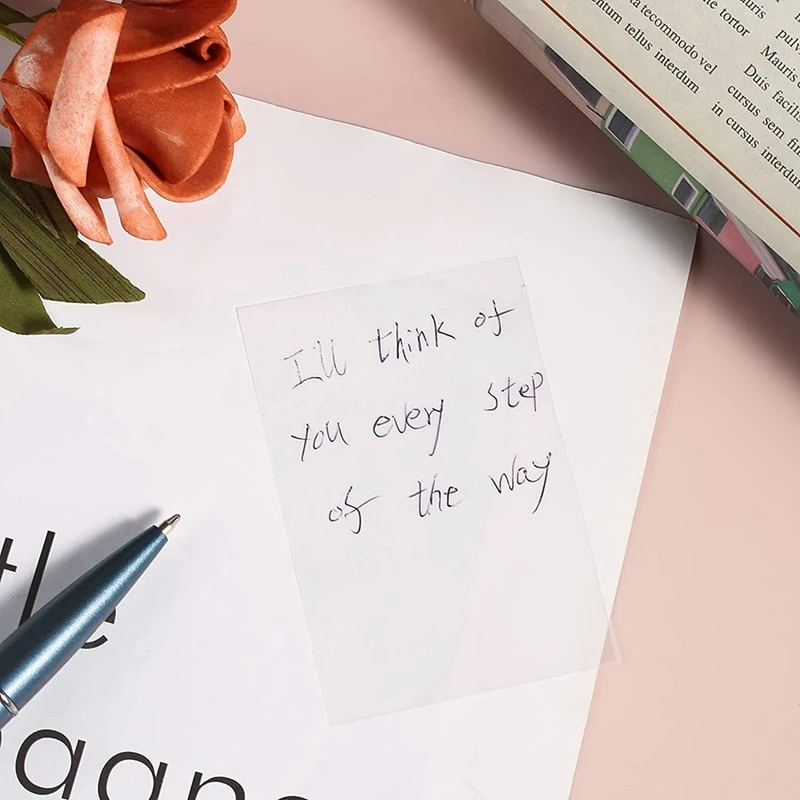 Transparent Sticky Note Pads-500Pcs Waterproof Self-Adhesive Pad,Sticky Notes For Reading,Home,Office,School