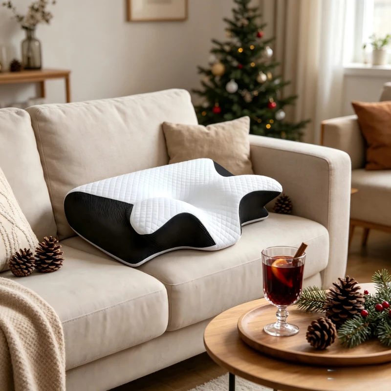 

Orthopedic Cervical Cushion, 2-in-1 memory foam pillow, skin-friendly and soft, relax cervical muscle for better night rest