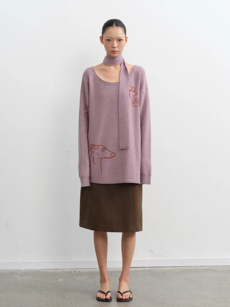 

Loose Long Sve Women's Knitted Top Large Collar Lazy Sle New Autumn T-irt by Liny Liber Polyester Acrylic Nylon Blend