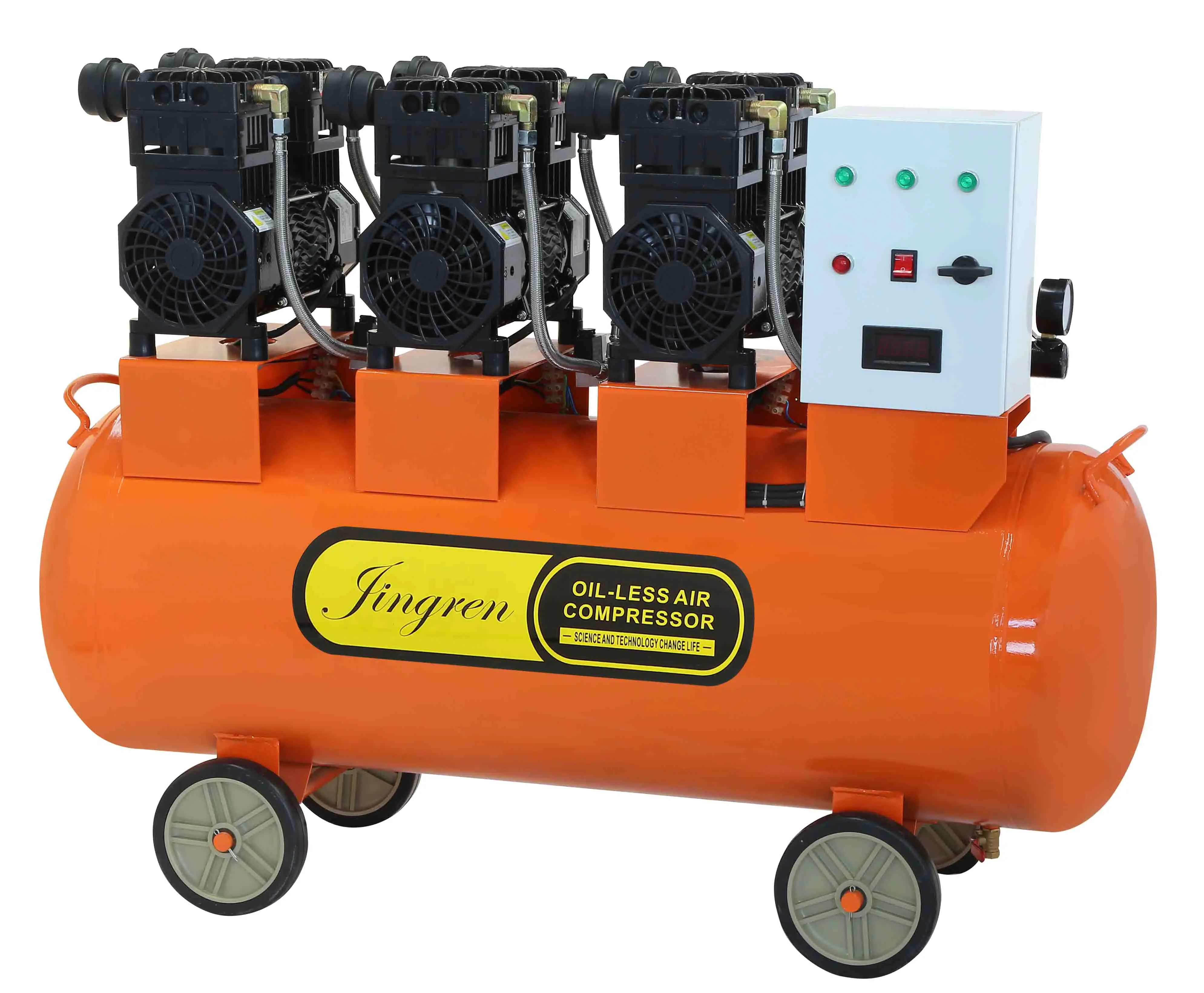 Portable High-Pressure V Pump Screw Air Compressor Engine and Oil-Free Motor Lubricated Air Cooled Core Components Included